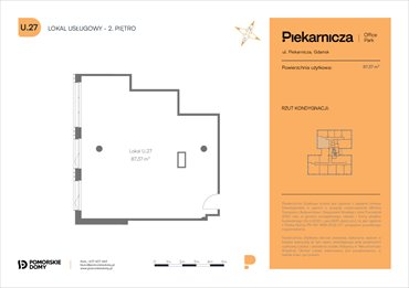 rzut mieszkanie na sprzedaż 87m2 mieszkanie Gdańsk, Morena, Piekarnicza 6
