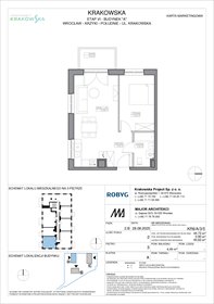 rzut mieszkanie na sprzedaż 45m2 mieszkanie Wrocław, Krzyki, Krakowska 112