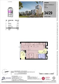 rzut mieszkanie na sprzedaż 44m2 mieszkanie Poznań, Komandoria, Świętego Michała 36