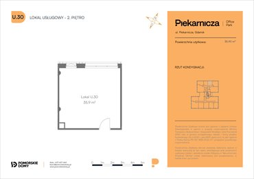 rzut mieszkanie na sprzedaż 36m2 mieszkanie Gdańsk, Morena, Piekarnicza 6