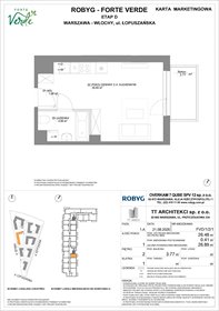 rzut mieszkanie na sprzedaż 26m2 mieszkanie Warszawa, Włochy, Łopuszańska 28