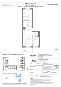 rzut mieszkanie na sprzedaż 61m2 mieszkanie Wrocław, Krzyki, Krakowska 112