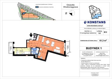 rzut mieszkanie na sprzedaż 61m2 mieszkanie Sulejówek, Wodociągowa 1, 1A, 1B