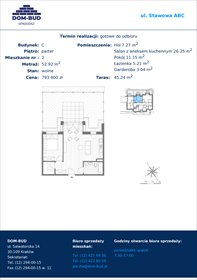 rzut mieszkanie na sprzedaż 53m2 mieszkanie Kraków, Bronowice Wielkie, Stawowa