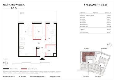 rzut mieszkanie na sprzedaż 53m2 mieszkanie Poznań, Winogrady, Naramowicka 100