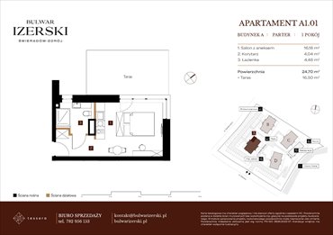 rzut mieszkanie na sprzedaż 25m2 mieszkanie Świeradów Zdrój, Senatoryjna/Szkolna