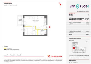 rzut mieszkanie na sprzedaż 36m2 mieszkanie Kraków, Mistrzejowice, ul. Piasta