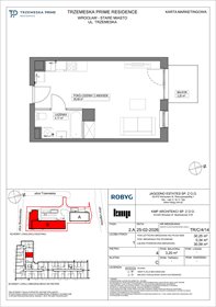rzut mieszkanie na sprzedaż 30m2 mieszkanie Wrocław, Stare Miasto, Trzemeska