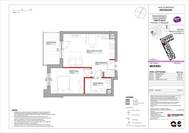 rzut mieszkanie na sprzedaż 40m2 mieszkanie Warszawa, Białołęka, Marywilska 68