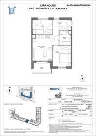 rzut mieszkanie na sprzedaż 49m2 mieszkanie Łódź, Pomorska 108