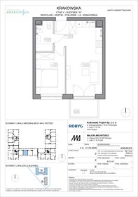 rzut mieszkanie na sprzedaż 40m2 mieszkanie Wrocław, Krzyki, Krakowska 112