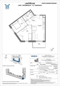 rzut mieszkanie na sprzedaż 56m2 mieszkanie Łódź, Pomorska 108
