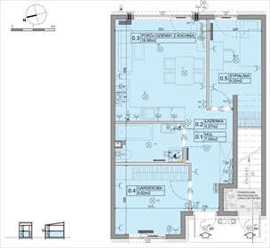 rzut mieszkanie na sprzedaż 46m2 mieszkanie Marki, Stawowa