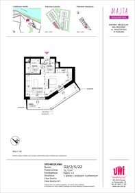 rzut mieszkanie na sprzedaż 32m2 mieszkanie Poznań, Rataje, ul. Klemensa Mikuły 1 i 3