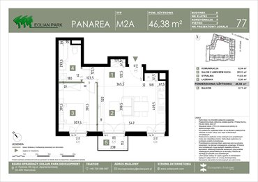 rzut mieszkanie na sprzedaż 46m2 mieszkanie Warszawa, Ursus, Ryżowa