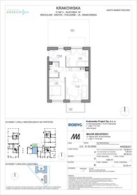 rzut mieszkanie na sprzedaż 55m2 mieszkanie Wrocław, Krzyki, Krakowska 112