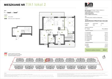 rzut mieszkanie na sprzedaż 82m2 mieszkanie Warszawa, Wawer, Jeziorowa