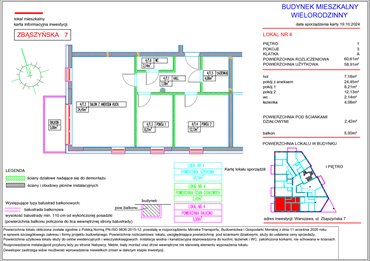 rzut mieszkanie na sprzedaż 59m2 mieszkanie Warszawa, Włochy, ul. Zbąszyńska 7
