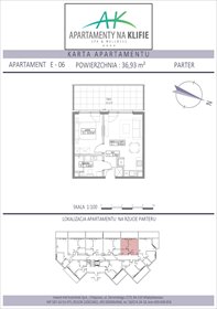 rzut mieszkanie na sprzedaż 37m2 mieszkanie Władysławowo, Żeromskiego 27
