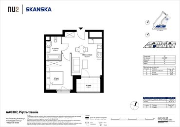 rzut mieszkanie na sprzedaż 52m2 mieszkanie Warszawa, Wola, Kolejowa