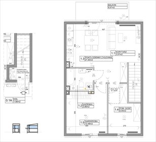 rzut dom na sprzedaż 59m2 dom Marki, Stawowa