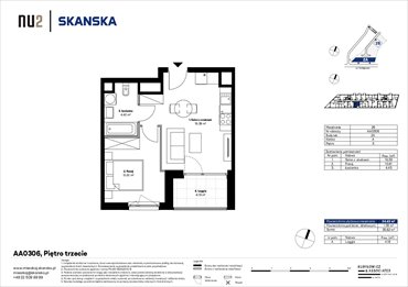 rzut mieszkanie na sprzedaż 41m2 mieszkanie Warszawa, Wola, Kolejowa