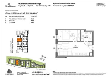 rzut mieszkanie na sprzedaż 39m2 mieszkanie Łódź, Widzew, Przybyszewskiego 292-300