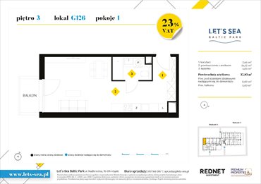rzut lokal użytkowy na sprzedaż 33m2 lokal użytkowy Gąski, Nadbrzeżna 52