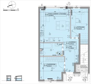 rzut mieszkanie na sprzedaż 46m2 mieszkanie Marki, Stawowa