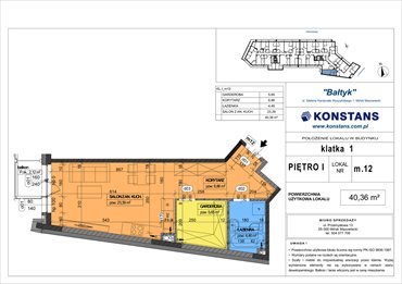 rzut mieszkanie na sprzedaż 40m2 mieszkanie Mińsk Mazowiecki, Wyszyńskiego 1