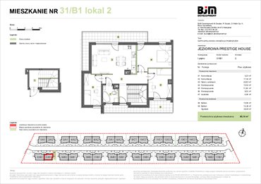 rzut mieszkanie na sprzedaż 85m2 mieszkanie Warszawa, Wawer, Jeziorowa