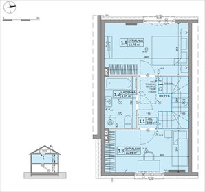 rzut dom na sprzedaż 68m2 dom Sulejówek, Szklarniowa