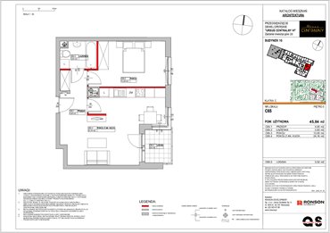 rzut mieszkanie na sprzedaż 46m2 mieszkanie Warszawa, Ursus, ul. Gierdziejewskiego 23