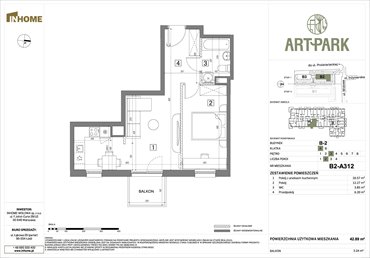 rzut mieszkanie na sprzedaż 43m2 mieszkanie Łódź, Polesie, Wołowa 4A