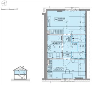 rzut dom na sprzedaż 68m2 dom Sulejówek, Szklarniowa