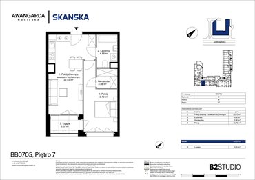 rzut mieszkanie na sprzedaż 45m2 mieszkanie Kraków, Prądnik Czerwony, Mogilska 126