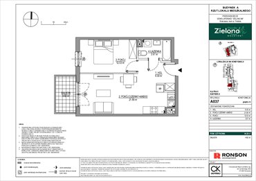 rzut mieszkanie na sprzedaż 44m2 mieszkanie Warszawa, Mokotów, ul. Polska 10