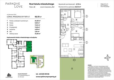 rzut mieszkanie na sprzedaż 62m2 mieszkanie Łódź, Bałuty-Doły, ul. Górnicza 12/14
