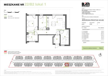 rzut mieszkanie na sprzedaż 70m2 mieszkanie Warszawa, Wawer, Jeziorowa