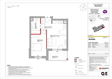 rzut mieszkanie na sprzedaż 40m2 mieszkanie Warszawa, Białołęka, Marywilska 68