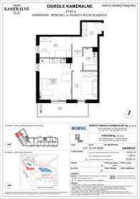 rzut mieszkanie na sprzedaż 54m2 mieszkanie Warszawa, Powstańców Śląskich