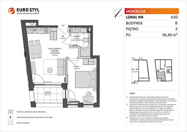 rzut lokal użytkowy na sprzedaż 36m2 lokal użytkowy Gdańsk, ul.Jaskółcza