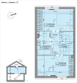 rzut dom na sprzedaż 66m2 dom Słomin, Piaseczyńska