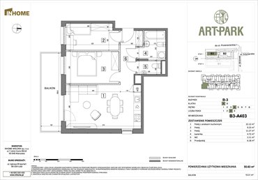 rzut mieszkanie na sprzedaż 56m2 mieszkanie Łódź, Polesie, Wołowa 4A