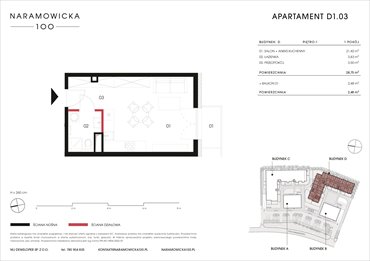 rzut mieszkanie na sprzedaż 29m2 mieszkanie Poznań, Winogrady, Naramowicka 100