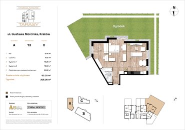 rzut mieszkanie na sprzedaż 63m2 mieszkanie Kraków, Wzgórza Krzesławickie, Gustawa Morcinka