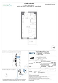 rzut mieszkanie na sprzedaż 29m2 mieszkanie Wrocław, Krzyki, Krakowska 112