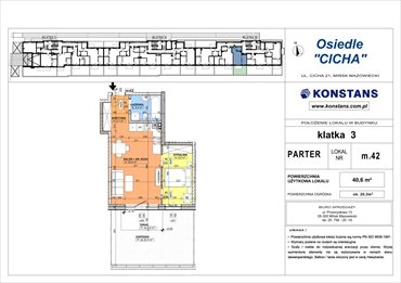 rzut mieszkanie na sprzedaż 41m2 mieszkanie Mińsk Mazowiecki, Cicha 12