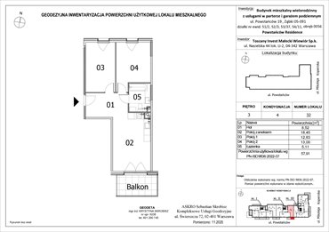 rzut mieszkanie na sprzedaż 58m2 mieszkanie Ząbki, Powstańców 19
