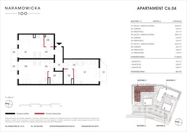 rzut mieszkanie na sprzedaż 111m2 mieszkanie Poznań, Winogrady, Naramowicka 100